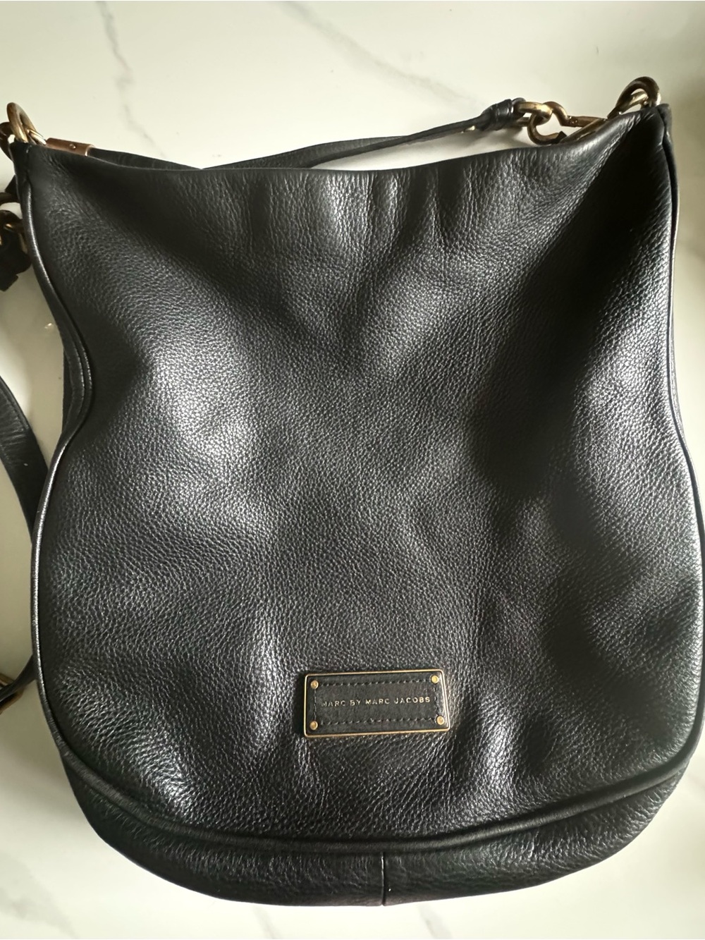 Marc by Marc Jacobs Black Pebbled Leather Standard Supply Workwear Bag